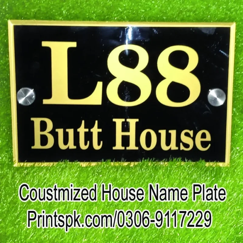 Personalized House Name  Plate, Custom Made House Number Plate