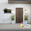 Hut Shaped Name Plate, Customized House Name and Number Plate