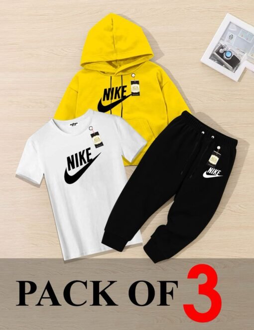Winter Collection For Kids Hoodie T Shirt & Trouser