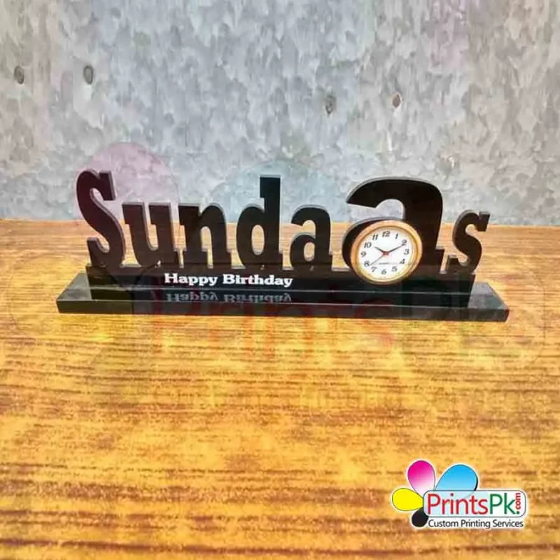 Customized Name Table Clock