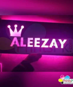 Name Frame with LED Light for Wall