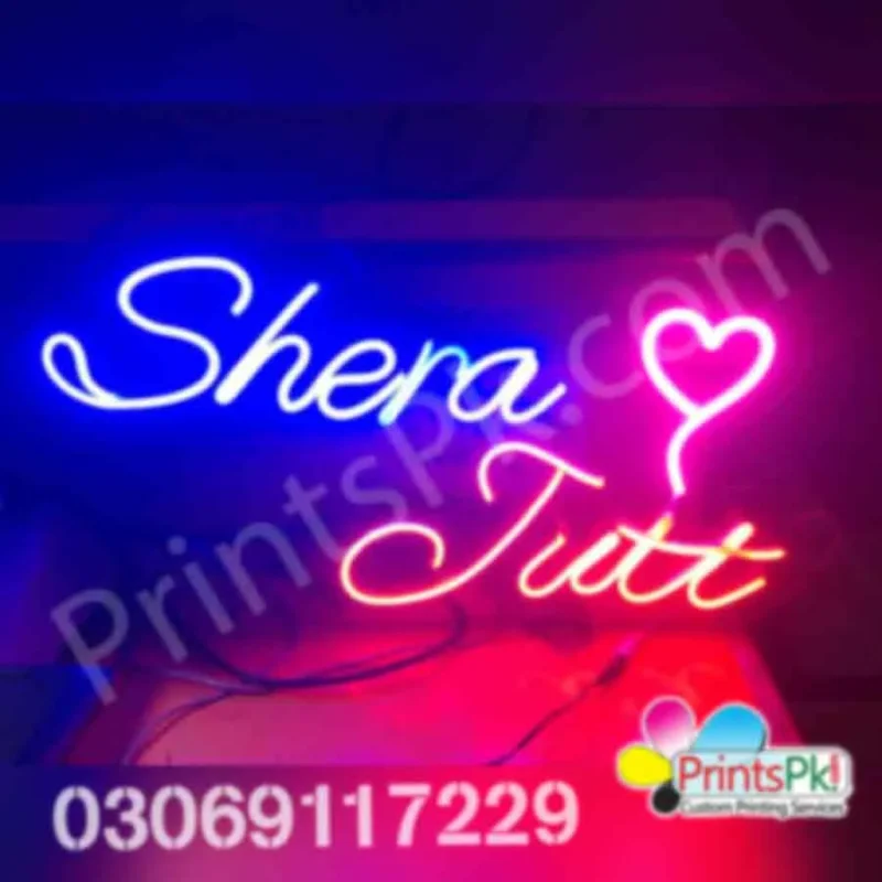 Neon Sign Board with Your Name or Logo