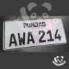 Car Embossed Number Plate