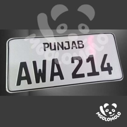 Car Embossed Number Plate